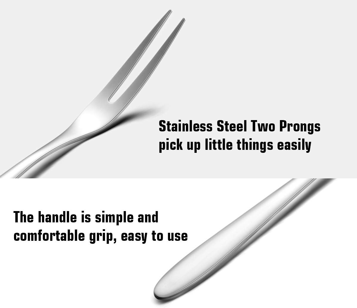 30-piece Appetizer Dessert Forks, Footek Stainless Steel Mini Salad Fruit Fork Tasting Forks Cocktail Fork, 5.1-Inch, Attached Plastic Case