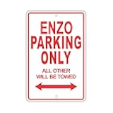 Ferrari ENZO Parking Only All Others Will Be Towed Ridiculous Funny Novelty Garage Tin Sign 12x16 inch Sign Plate