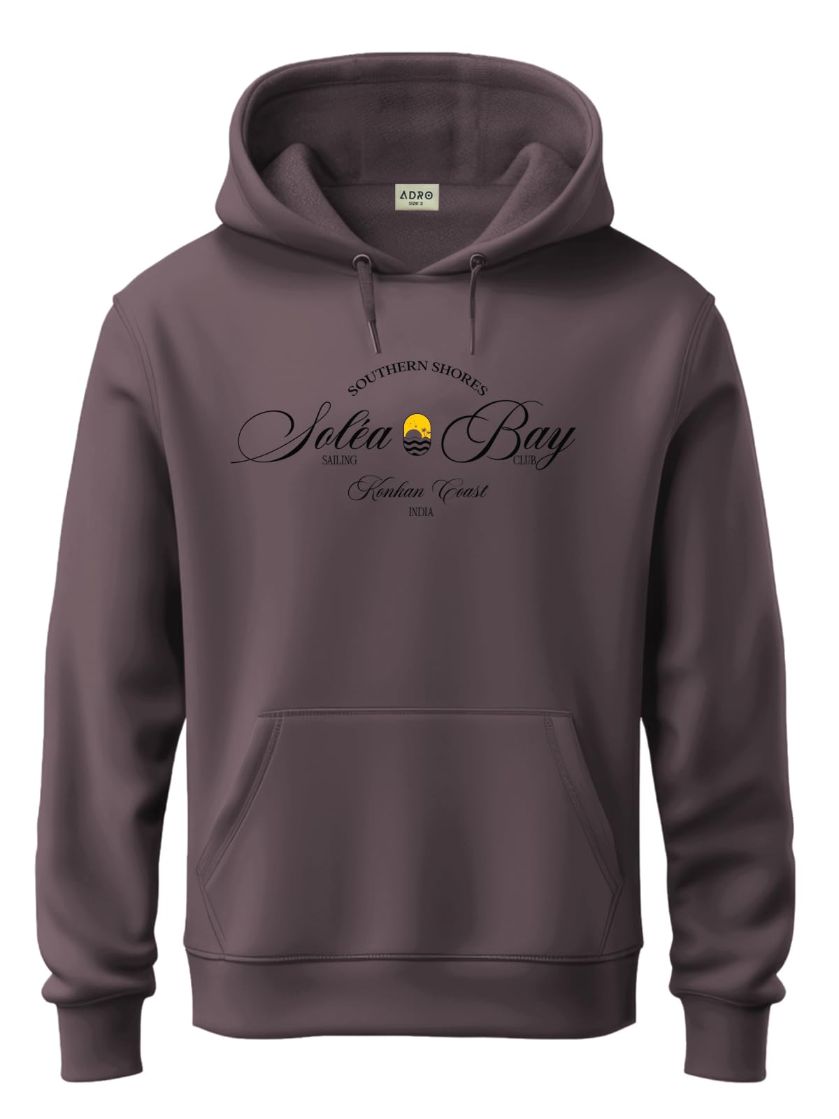 Southern Shores Solea Bay Hoodie for Men | 320 GSM Cotton-Poly Fleece | Soft Feel, Skin-Friendly Printed Graphic, Warm Casual Sweatshirt with Kangaroo Pocket & Drawstring Hood-image-28