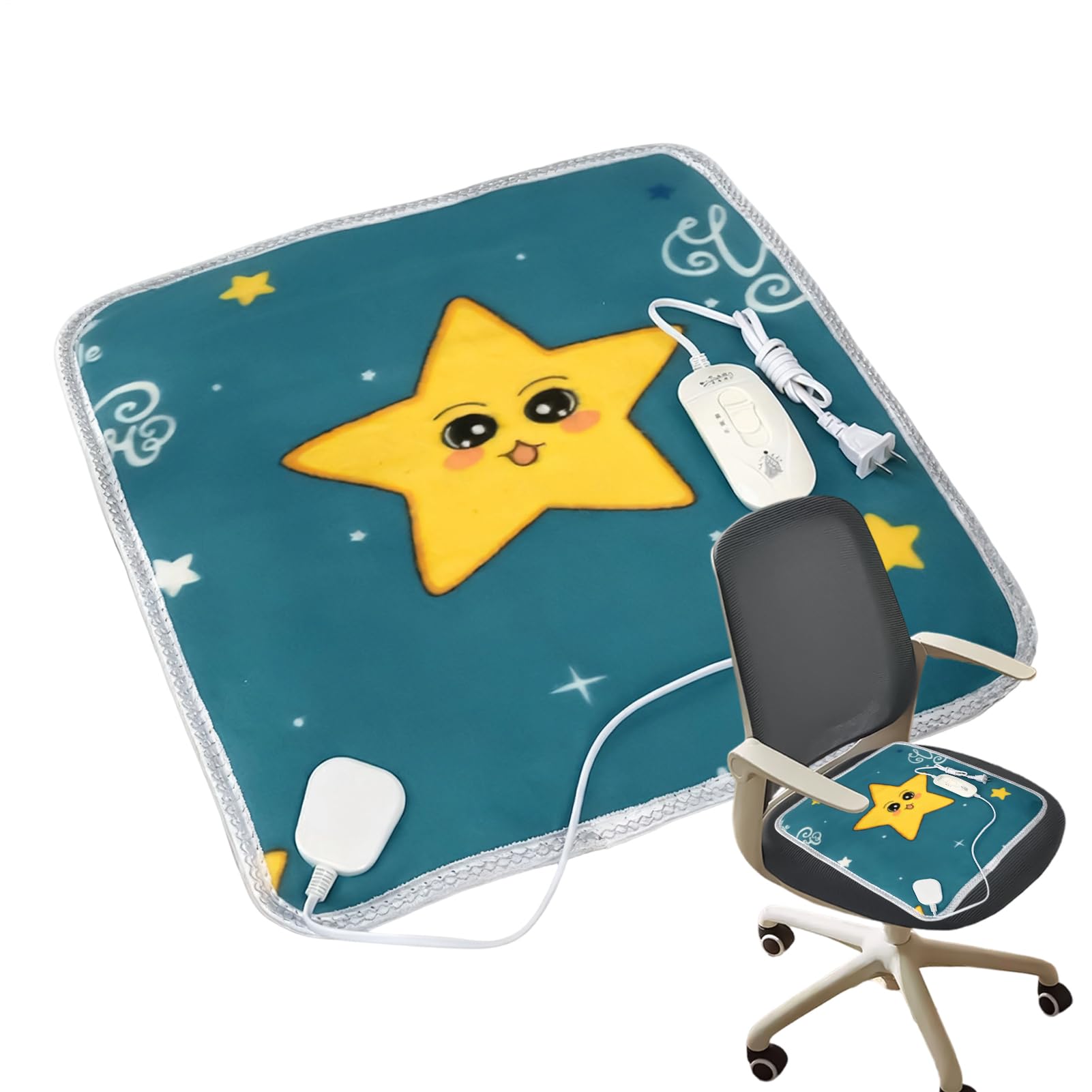 Manta térmica para asiento de oficina y casa con calefacción regulable de 3 velocidades