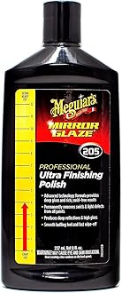 M205 Mirror Glaze Ultra Finishing Polish, Easy-to-Use Formula for Impeccable Shine, Multiple Ways to Apply Mirror Glaze, Removes Defects and Swirls for a High Gloss, 8 Oz Container