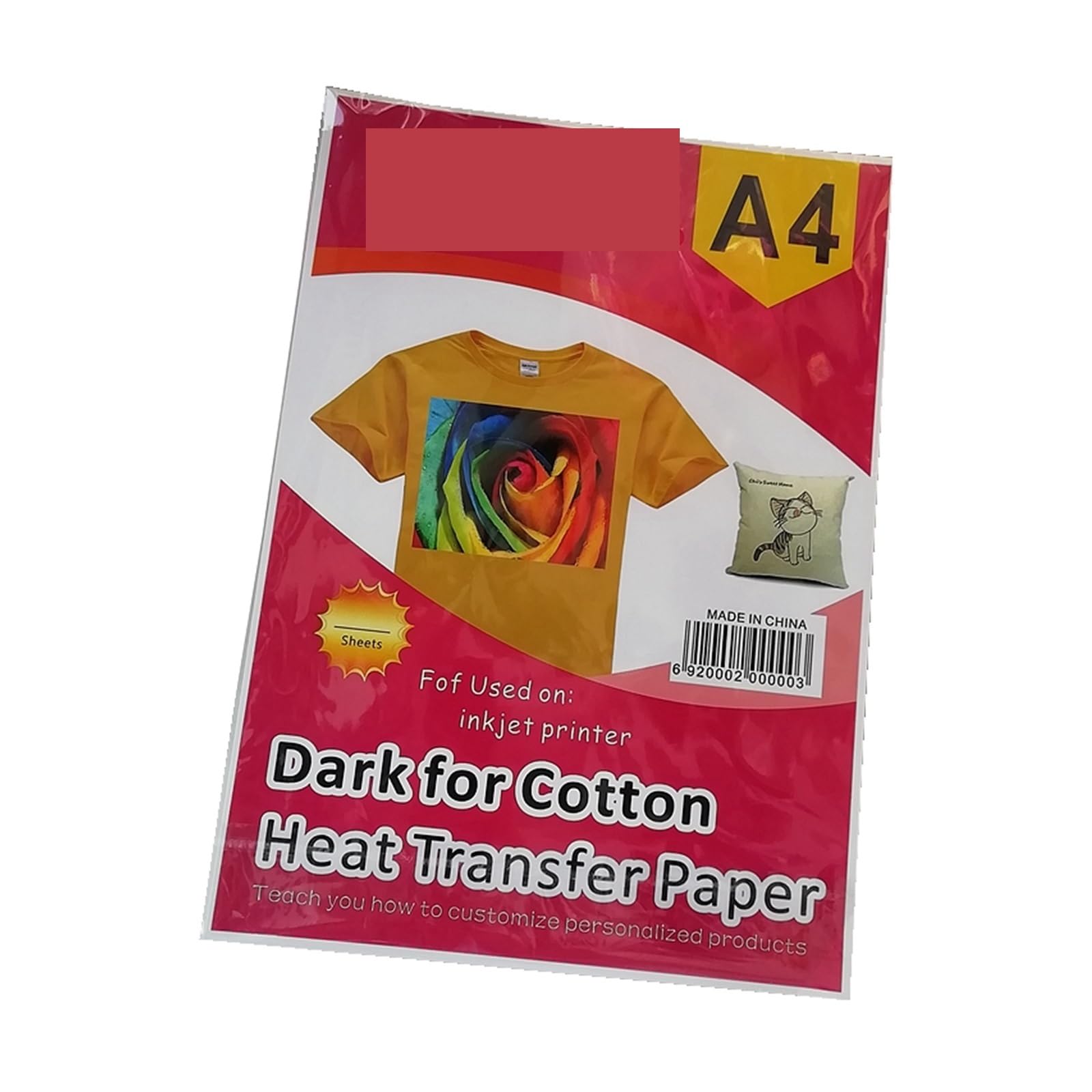 DAVBIR Ropa Estampada Papel de sublimación térmica Tela de algodón no Puro 8,26x11,7 Pulgadas Camiseta de algodón Oscuro y Claro Papel de Transferencia de Calor Perfection (Color : A3ceramics 100shee
