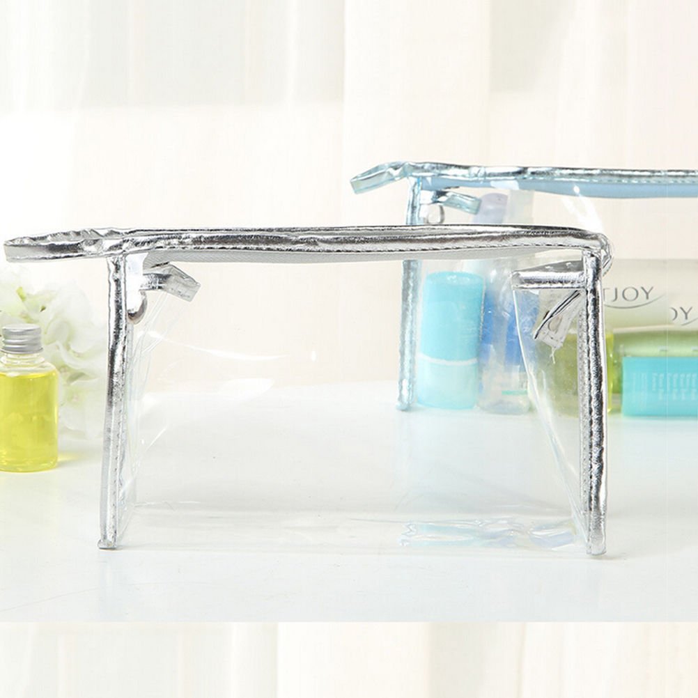 1 Piece Transparent PVC Travel Cosmetic Make Up Toiletry Zipper Bag