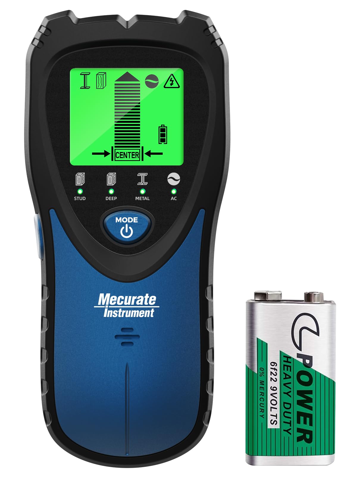 Mecurate 5-in-1 Stud Finder with LCD Display, Wall Scanner for Studs, Metal, AC Wires Detection, Lightweight & Durable, Perfect for Homeowners & DIY