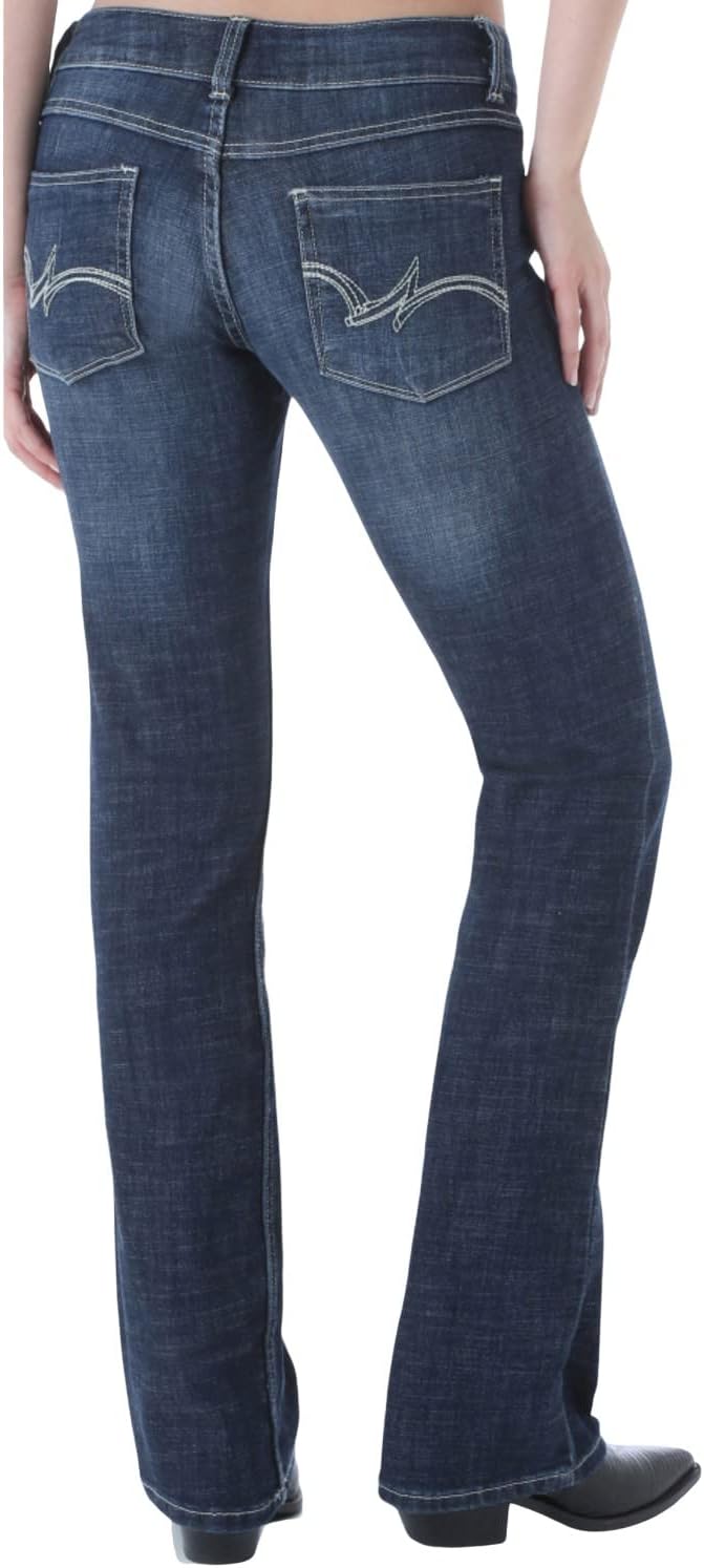 Wrangler Women’s Cash Mid Rise Vented Hem Ultimate Riding Jean