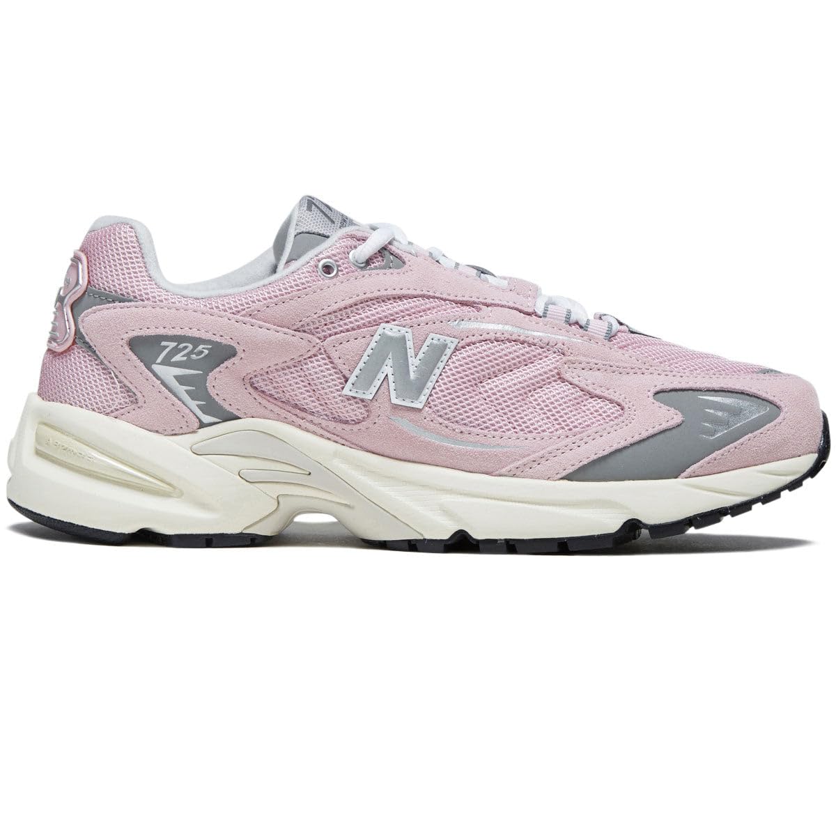 New Balance 725V1 Shoes - Mid Century Pink/Slate Grey/Metallic Silver - 9.5