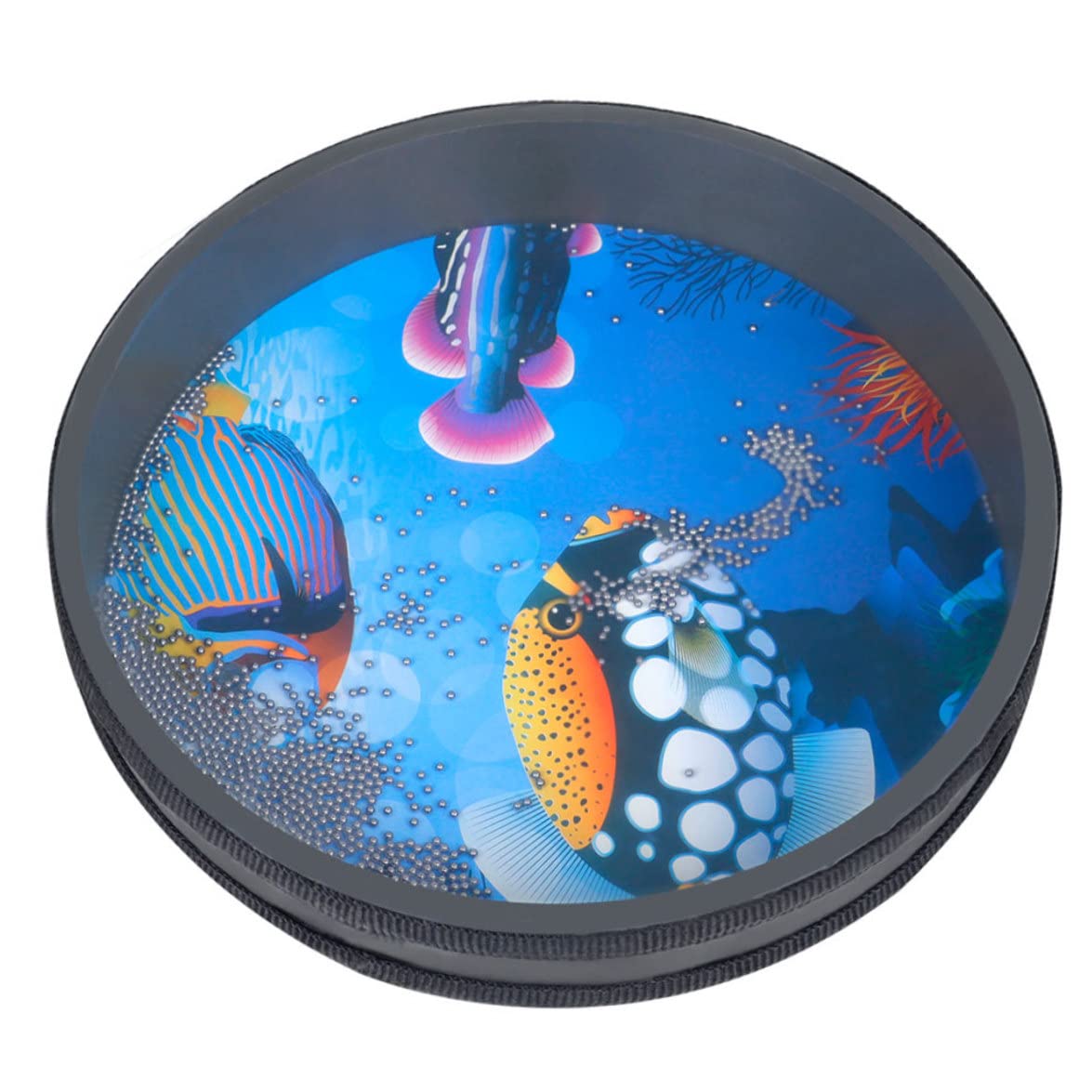 Tambour De Perles Océan Vague Tambour à Main Tambour De Perles Vague Jouet De Percussion Pour Enfants Tambour De Mer Tambour De Battement à La Main Tambour De Perles Océan Vague Jouet De Percussion Av