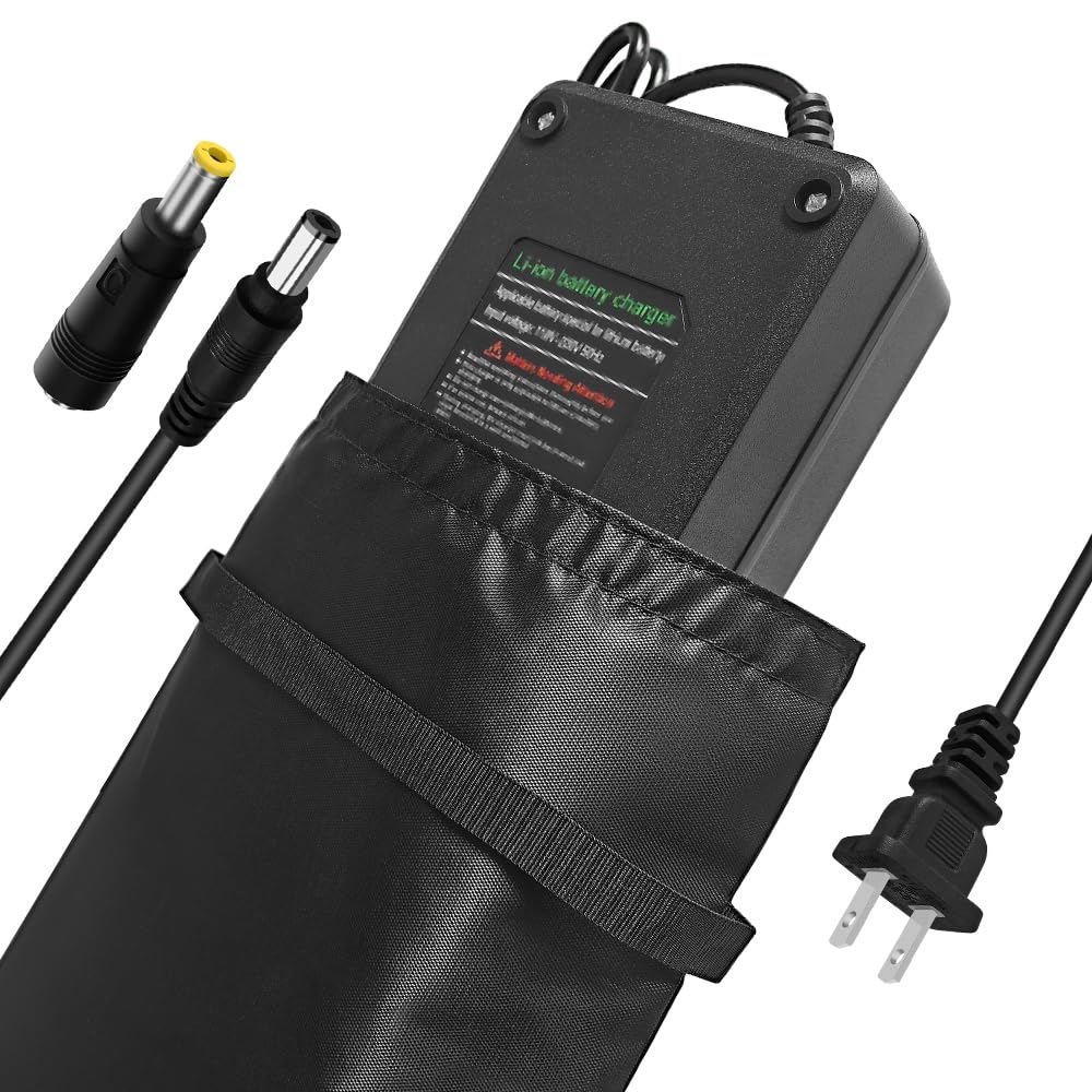 Caricabatterie super veloce per batteria da 48 V, 54,6 V, 3 A/5 A, 7 tipi di spine tra cui scegliere, nessun adattatore, più sicuro. Compatibile con la maggior parte delle prese. con sistema di
