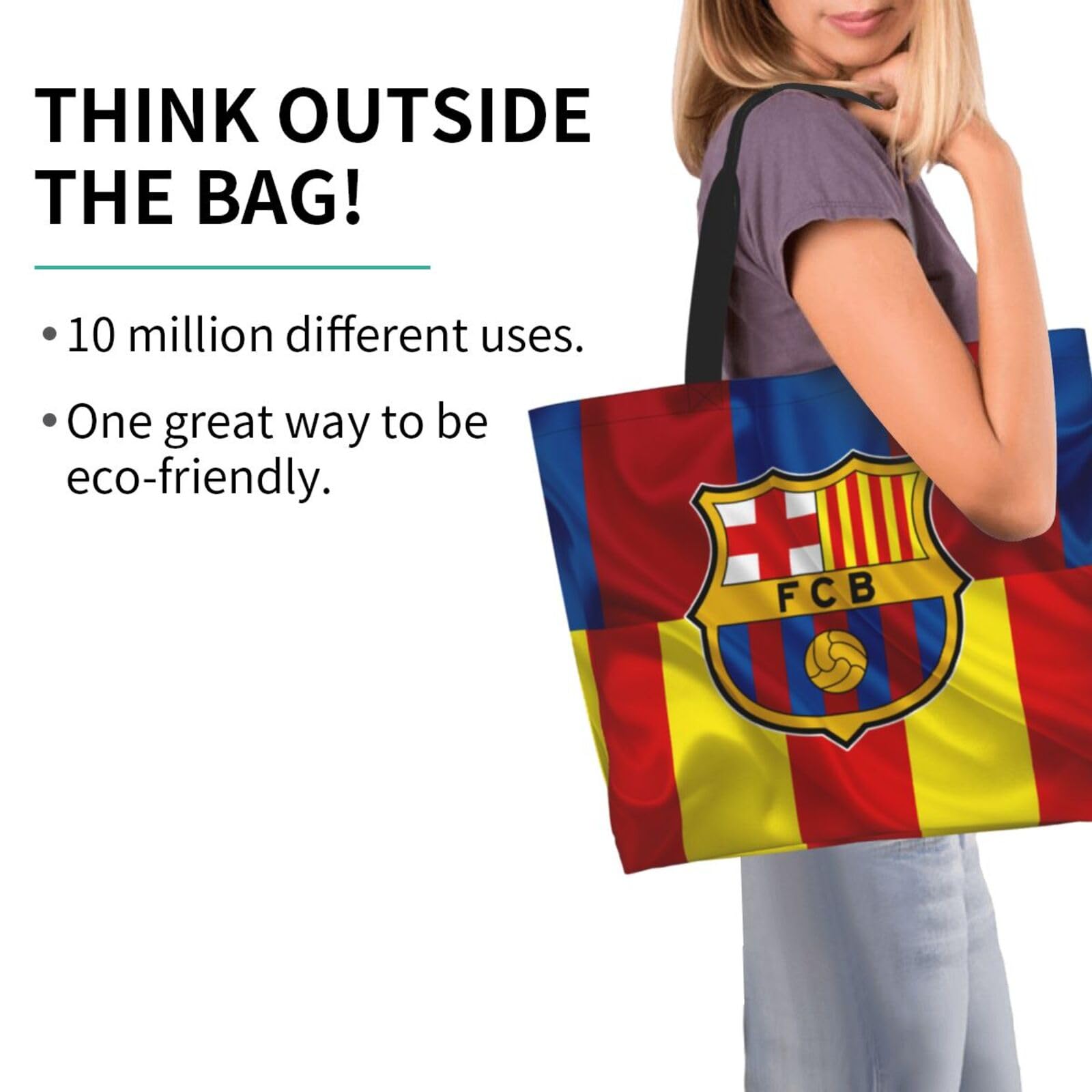 Amazon.co.jp: トートバッグ FCバルセロナ ショッピングバッグ エコ