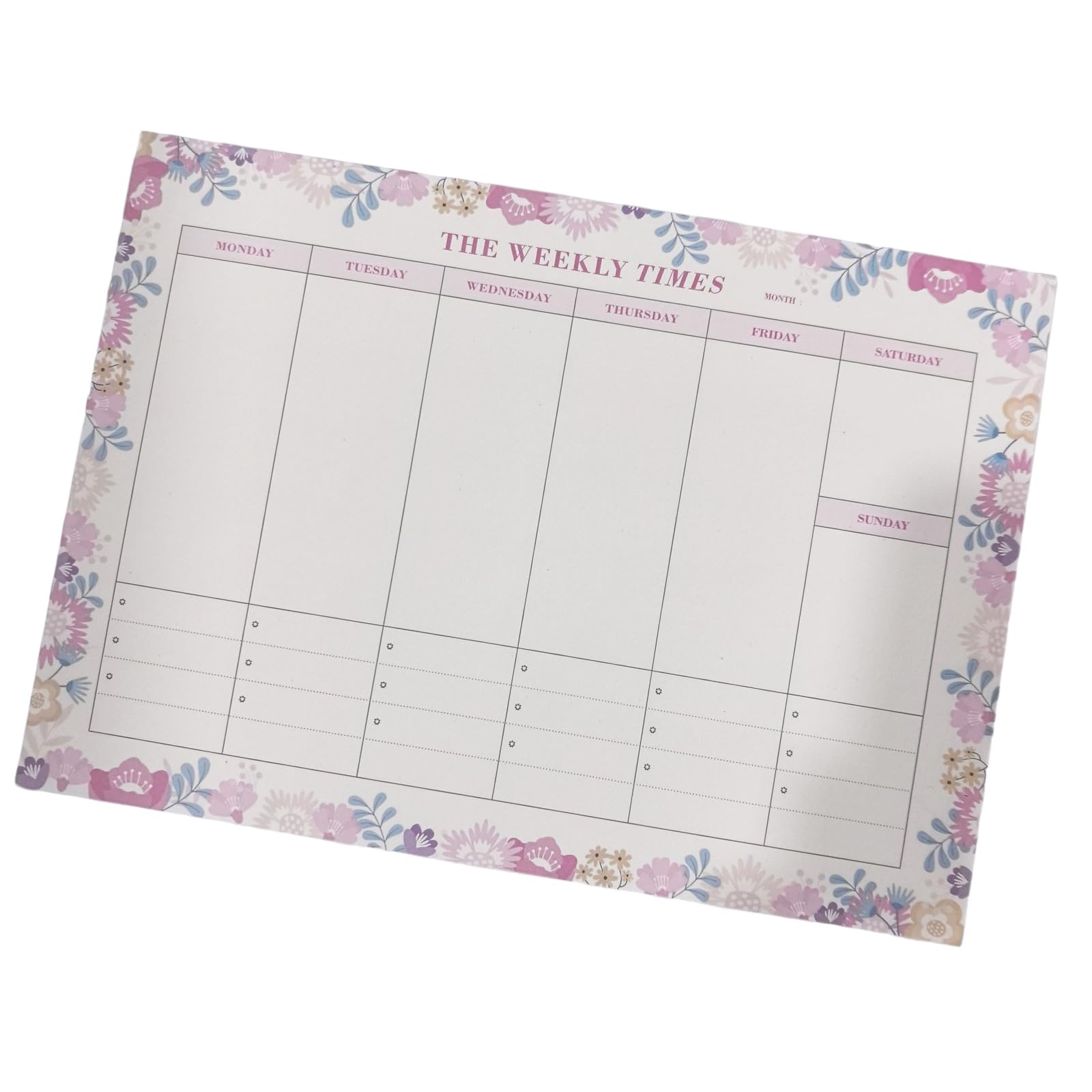 BWANGIAO Tearable Weekly Planner Notepads 60 Sheets Paper Note Memo Pad 24.5X17.5Cm For Daily Schedules Task Note Organization