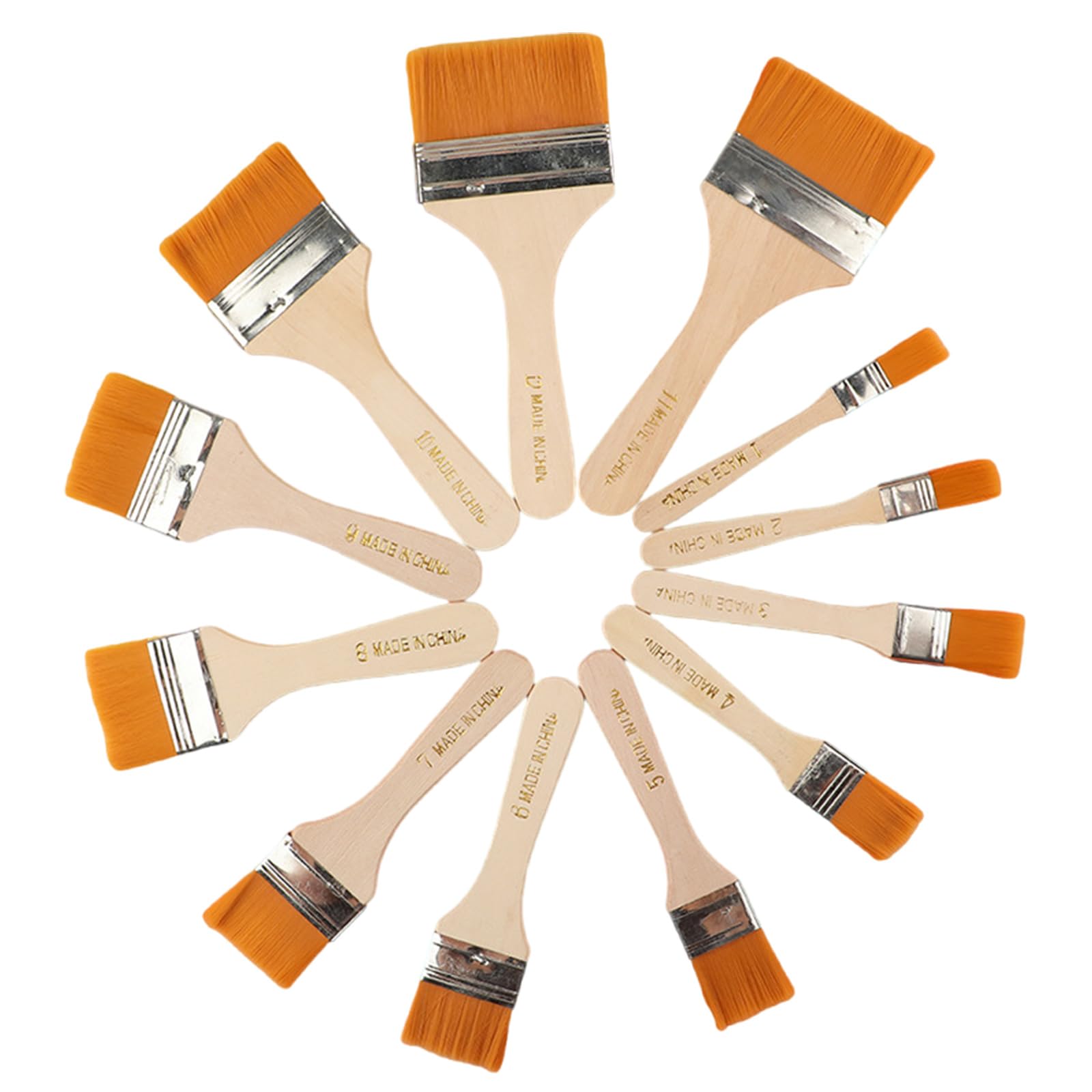 XuQiZZpp 12 Pieces BBQ Basting Brushes Nylon Cleans Brush with Ergonomic Handle Oil Painting Brushes Watercolor Paint Brush