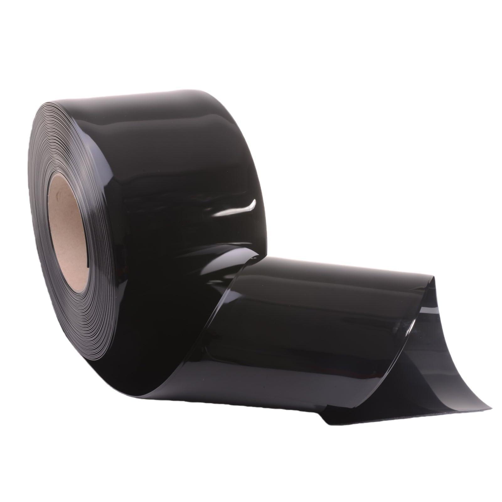 0.6x6.6' Black PVC Curtains Strips Kit - 7" Width x 78.7" Height Opaque PVC Curtains, Heavy Duty, Waterproof, Insulation for Warehouse, Freezer, Garage AP1173