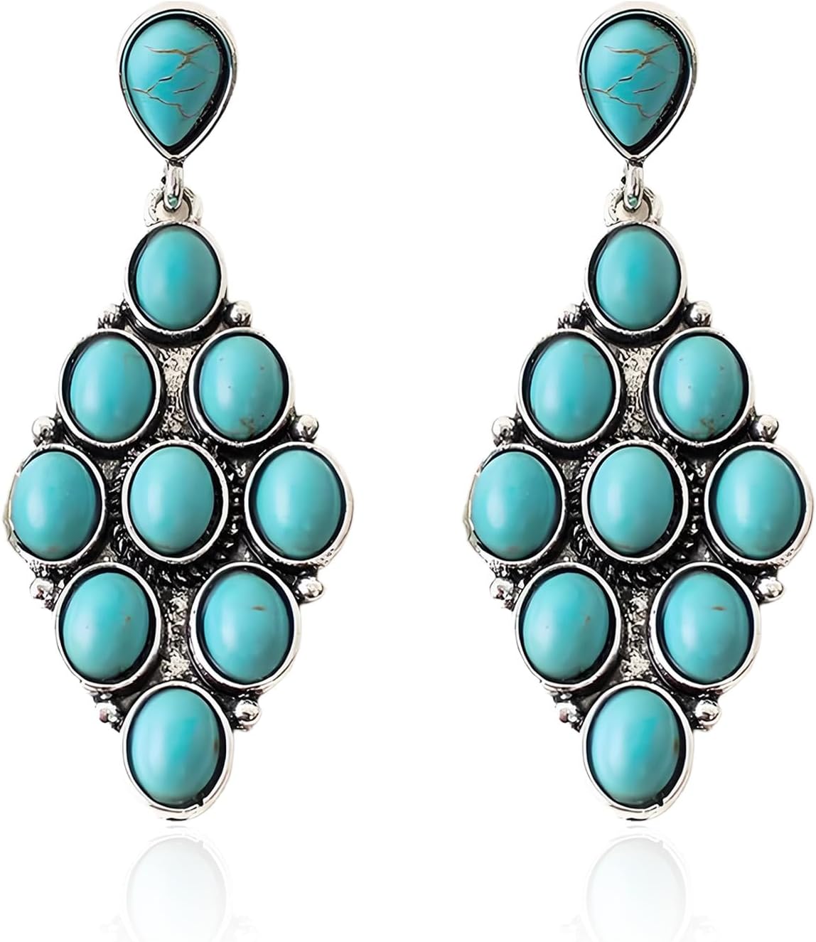 Turquoise Earrings for Women Western Jewelry Country Concert Outfits for Women Cowboy Chic Rodeo Outfit Shirts Dress Accessories