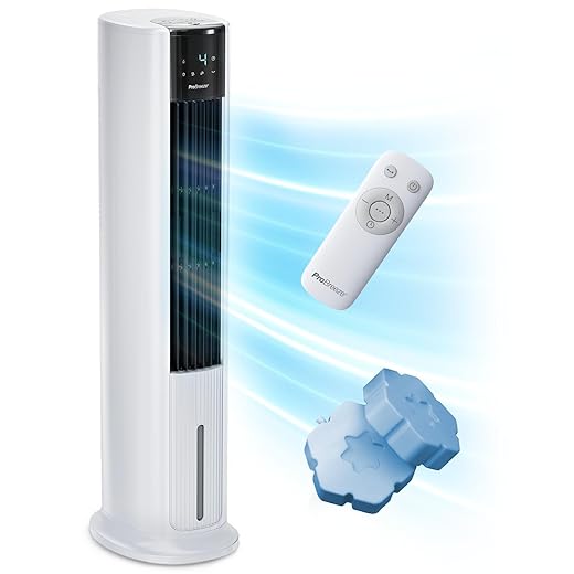 Pro Breeze OmniAir Rafraichisseur d’Air 7L 3en1, 7 Vitesses, 3 Modes, Oscillant, Minuterie 10h, Climatiseur Mobile Sans Évacuation, Silencieux, Sans Conduit, Ventilateur Refroidisseur d'Air
