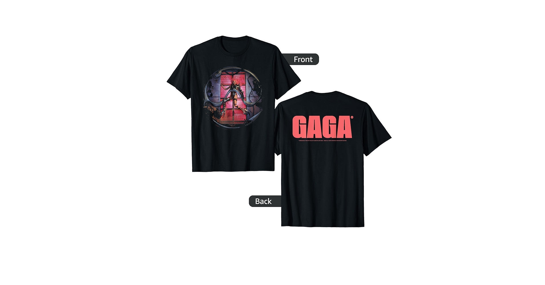 Amazon.com: Official Lady Gaga Chromatica Cover T-Shirt