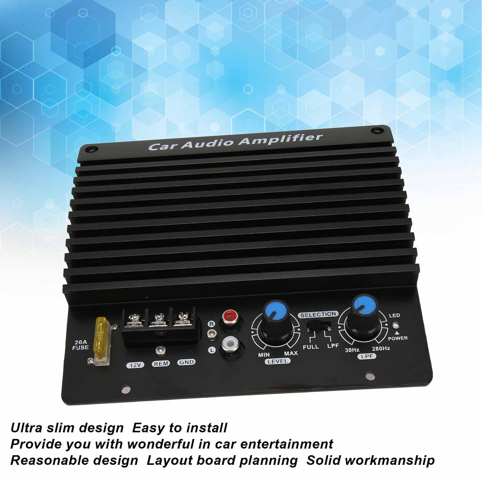 Endstufe Auto Audio Verstärker Platine, 12V Subwoofer Verstärker Amplifier Board Subwoofer-Plattenverstärker aus Aluminiumlegierung für Fahrzeuge