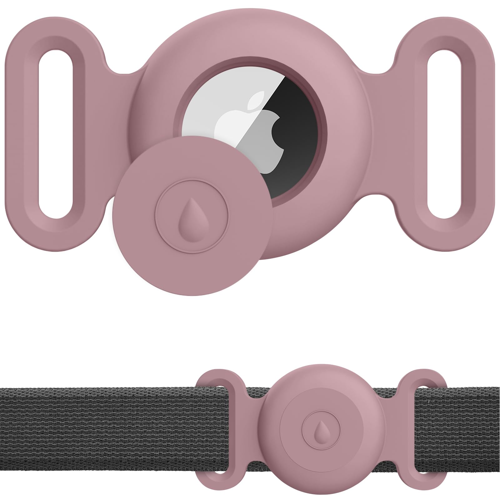 Wanme Funda de Silicona Apple AirTag para Perros y Gatos - Protector Impermeable Antipérdida para Collar Rastreador de Mascotas GPS - Negro — view 8