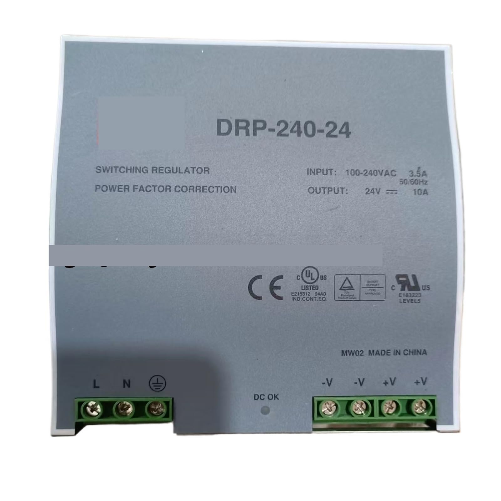 Alimentation DRP-240-24 triphasée pour armoire électrique industrielle