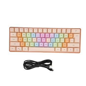 らま　キーボード Amazon | ゲーミングキーボード メカニカル式 赤軸を採用 61キー