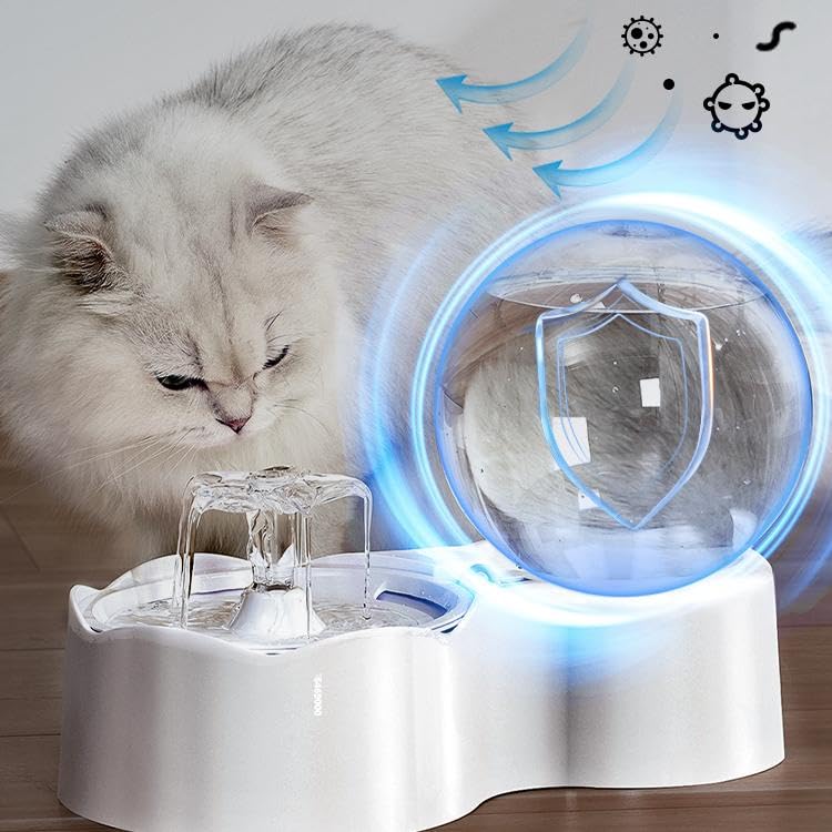Dispensador automático 2 en 1 para gatos agua y comida miniatura 5