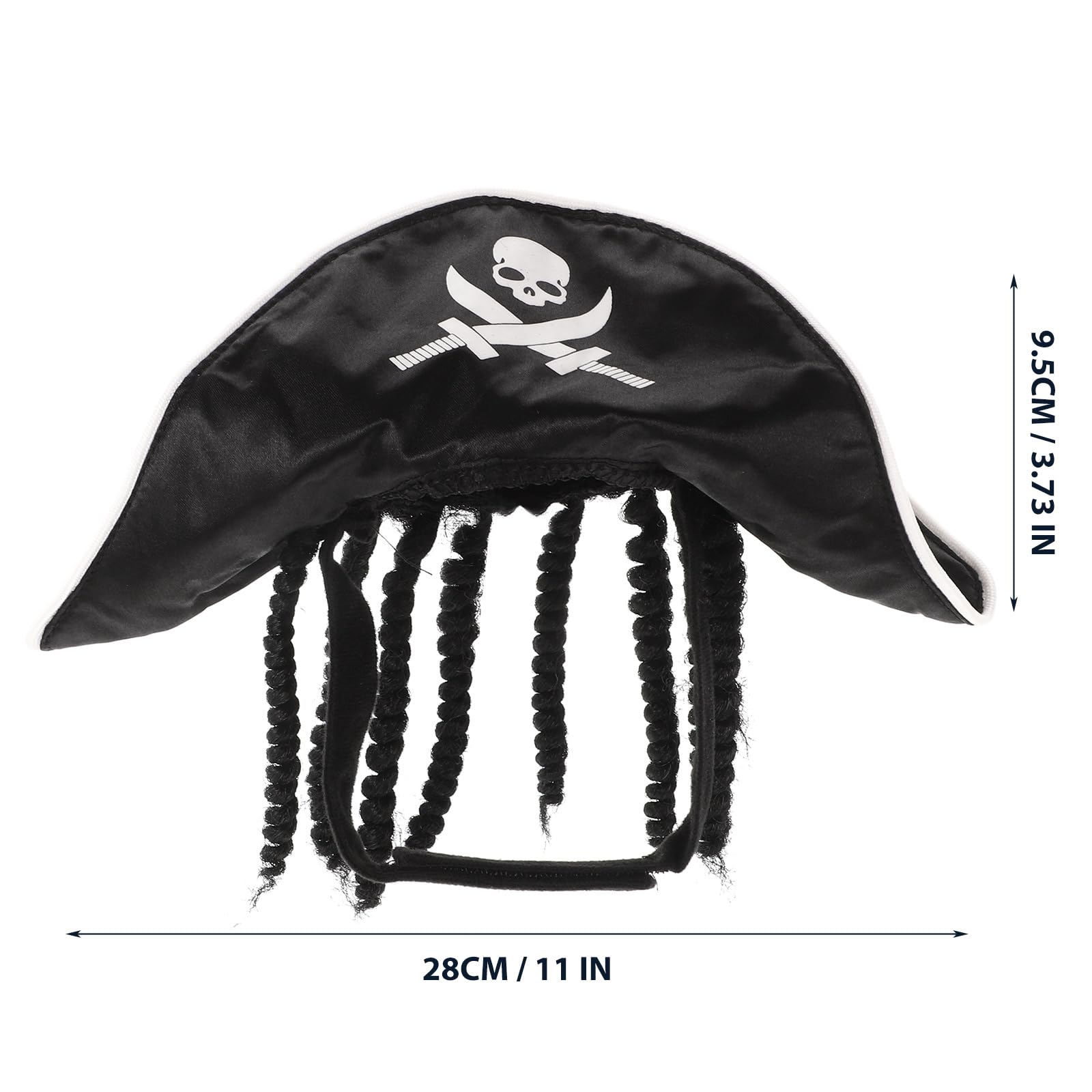HANABASS Pet Pirate Hat Adjustable Dog Halloween Costume Hat for Party Cosplay with Delicate Design and Comfortable Fit - Image 4