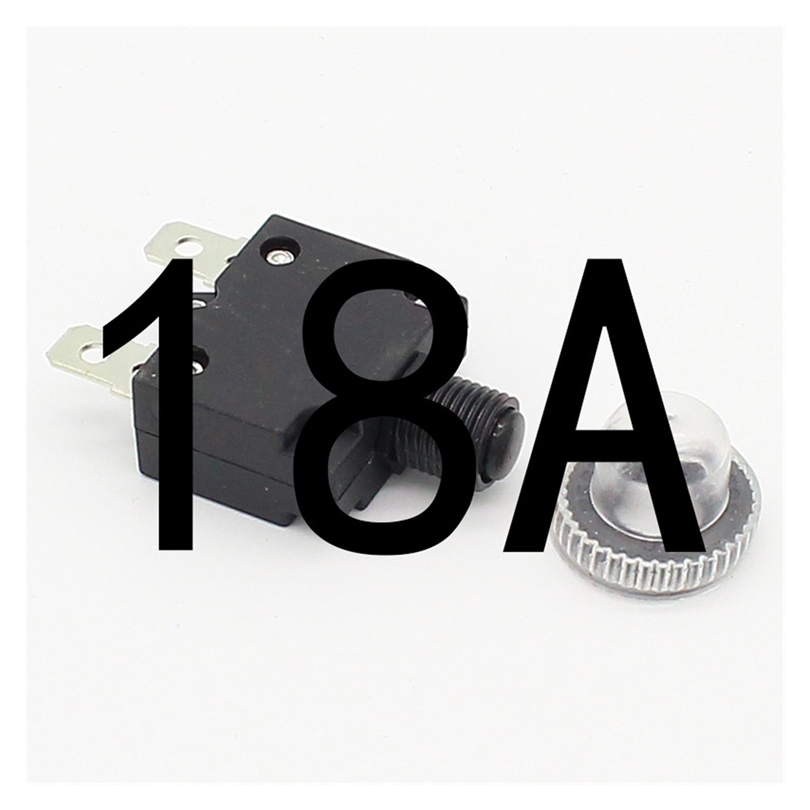 IEUMJNAT Circuit Breaker Thermal Switch Overload Protector Push Button 3A,4A,5A,6A,7A,7.,8A,10A,15A,18A,20A,25A,30A +Waterproof Cover(18a)