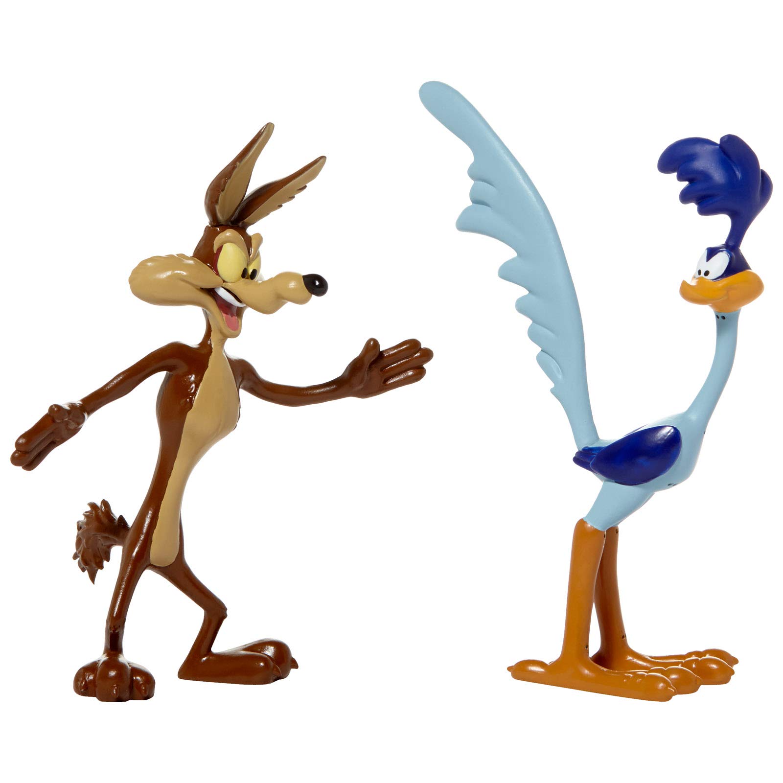 Set Di 2 Figure Flessibili Looney Tunes: Coyote E Beep Beep (Road Runner), PVC, NJ Croce