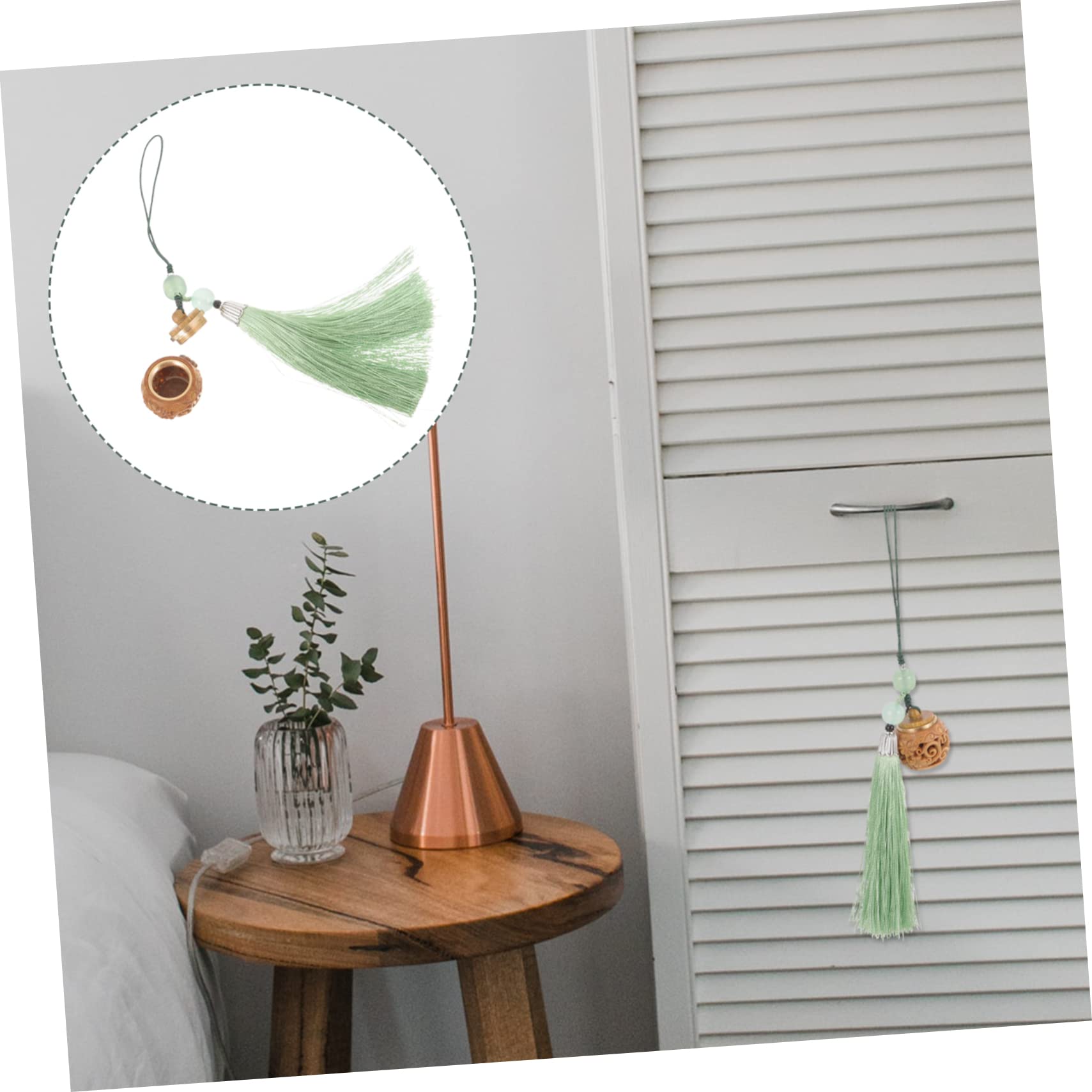 UKCOCO 5piezas Pendiente Decorativo Para Teléfono Diseño De Sachet Aromático y Borlas Cadena Colgante Multi-funcional Accesorio Elegante Para Móviles y Smartphones