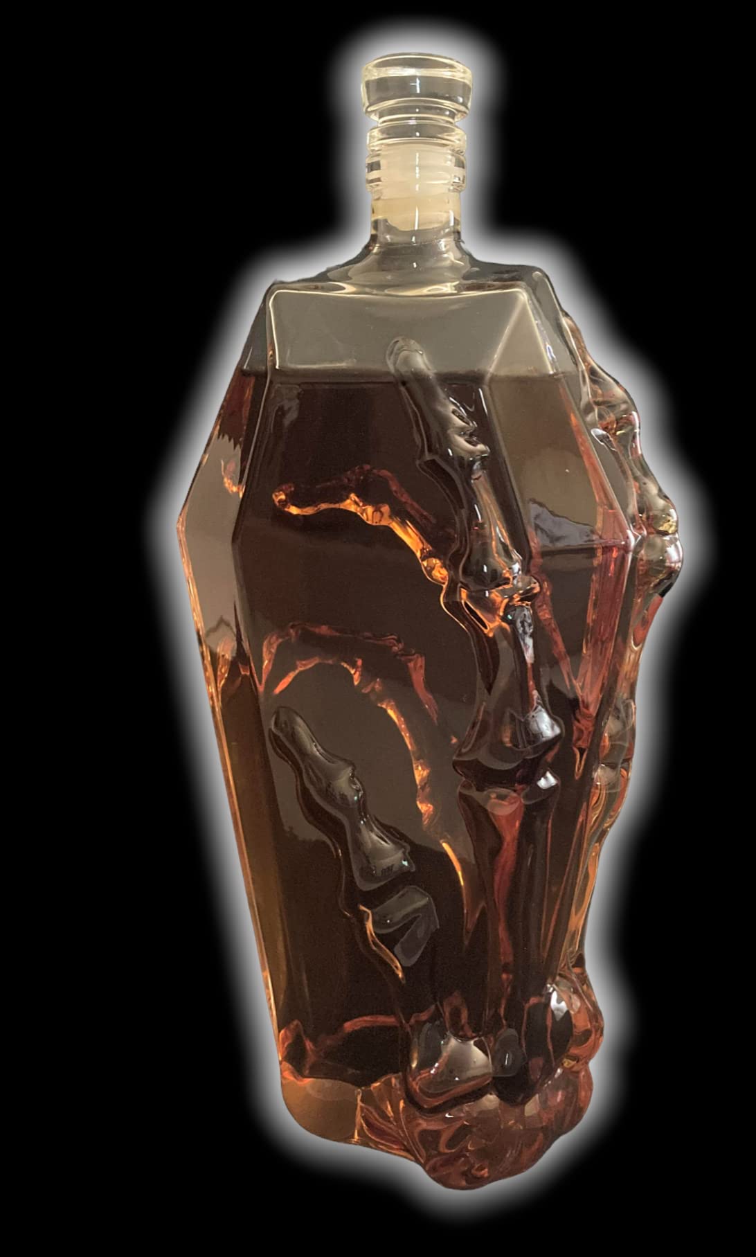 Coffin Jewelry Box Witchy Coffin Decanter - Skeleton Hand Design