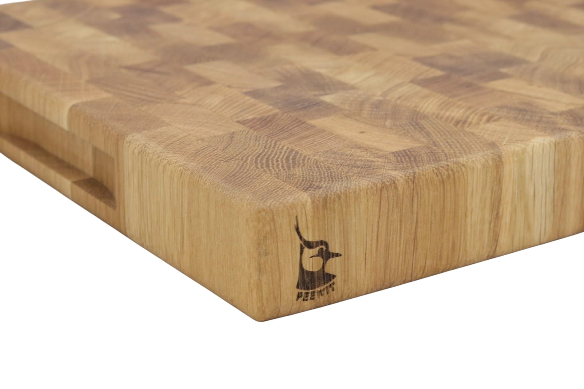 Schneidebrett END GRAIN BLOCK Eiche geölt 40x30x4 LOGO