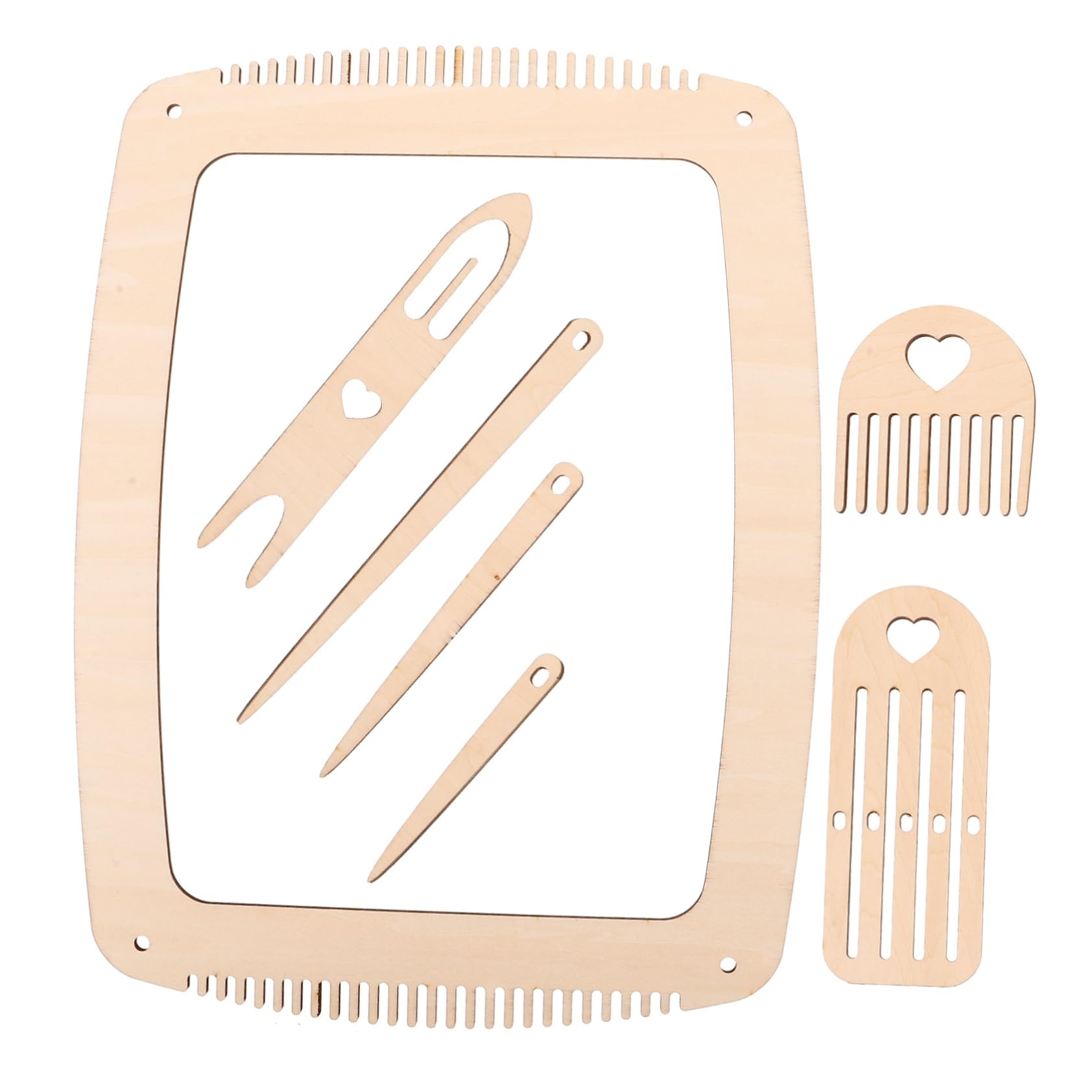 SEWACC 2juegos Kit De Tejer De Madera Para Principiantes y Palos De Weaving Para Manualidades