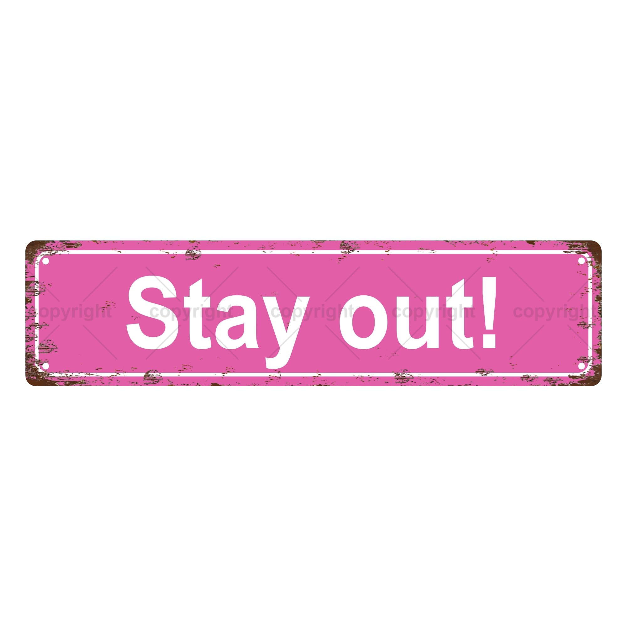 Humorous Bold Stay Out! Metal Tin Sign - Sarcastic Attitude Themed Wall Decor for Bedroom, Game Room, and Friend Space, Ideal for Witty Vibe and Sarcastic Charm Accent, 4×16 INCH
