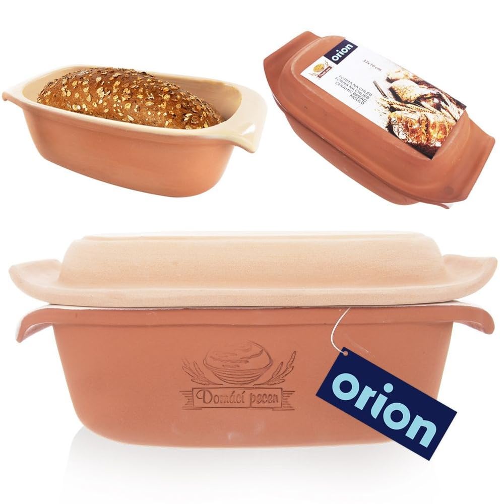 orion group Keramikform Backform zum Brotbacken mit Deckel