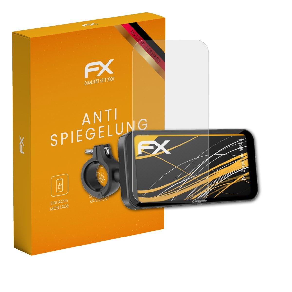 AtFoliX 3 Films Protecteurs Antireflet Pour Carpuride W603 - Anti-éblouissement, Anti-chocs Et Anti-rayures