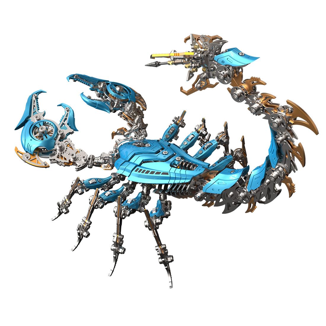 3D Metal Mechanical War Scorpion Kit - Bionic Full-Metal Animal Model Kits, Highly Articulated for Dynamic Poses | 1073-Piece to Build for Adults & Teens Home Office Decor & Collector's