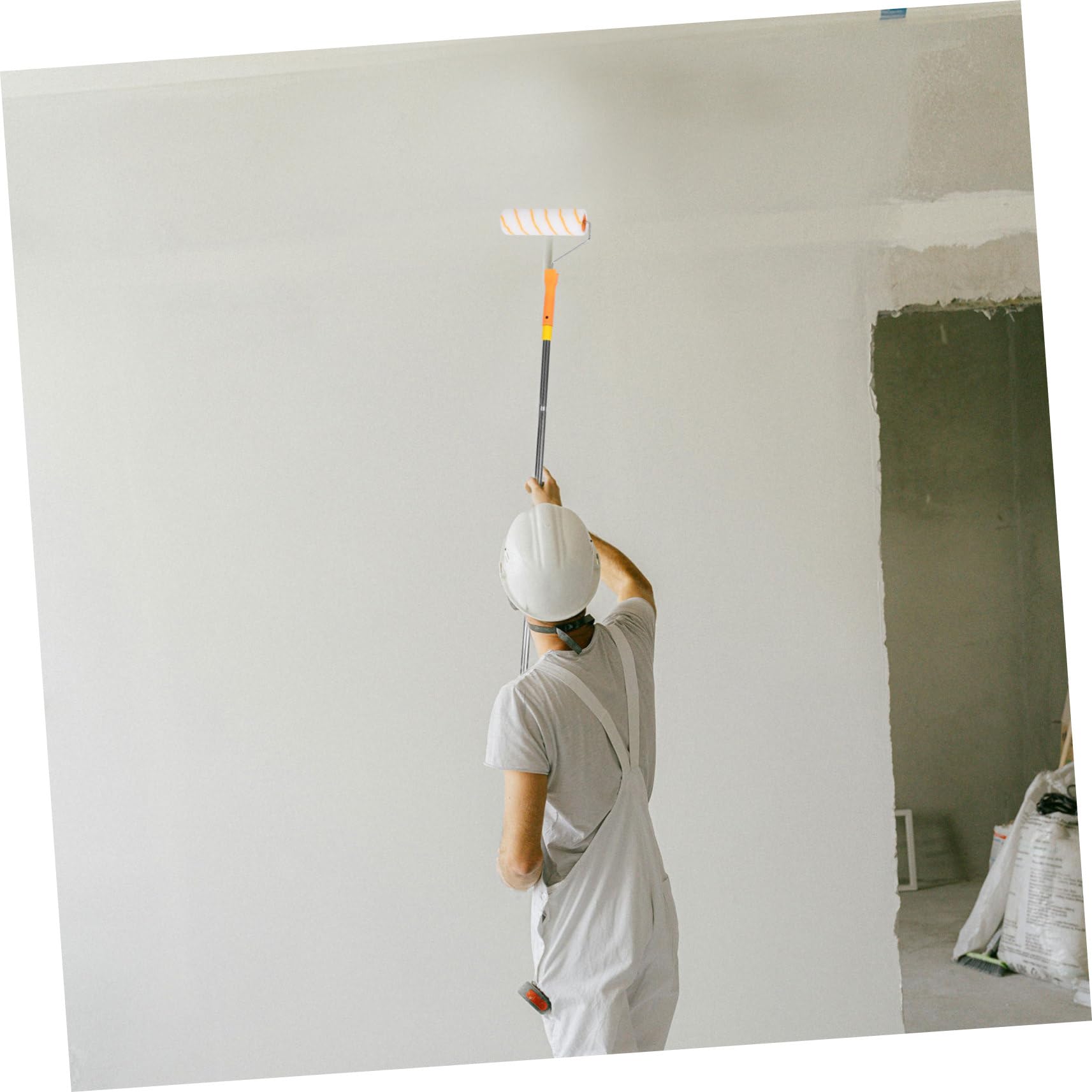 VILLCASE Rullo Manico Ergonomico per Pittura Murale con Asta Telescopica Kit in Acciaio Inox per Pittura Domestica e Pareti