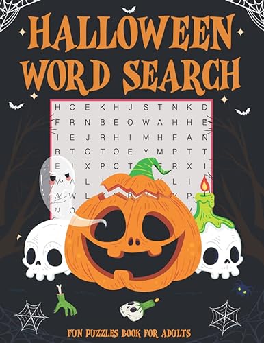 halloween word search fun puzzles book for adults +60 fun Halloween word search book for adults, Seniors, Teens Halloween Themed Word Search Puzzle