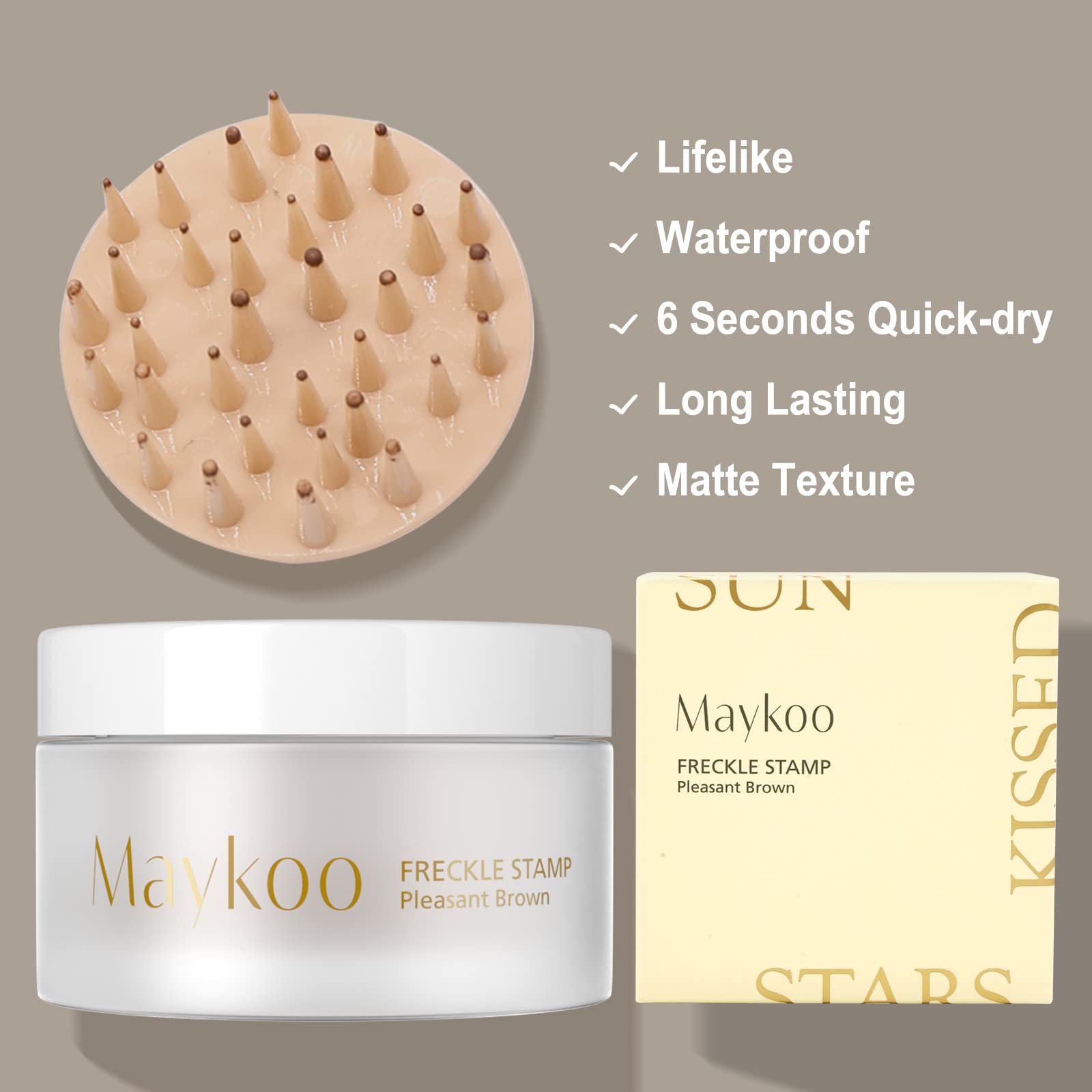 Freckle Stamp, Natural Lifelike Freckles Makeup, Fake Freckles Cushion Waterproof Long Lasting Quick Dry - Image 3