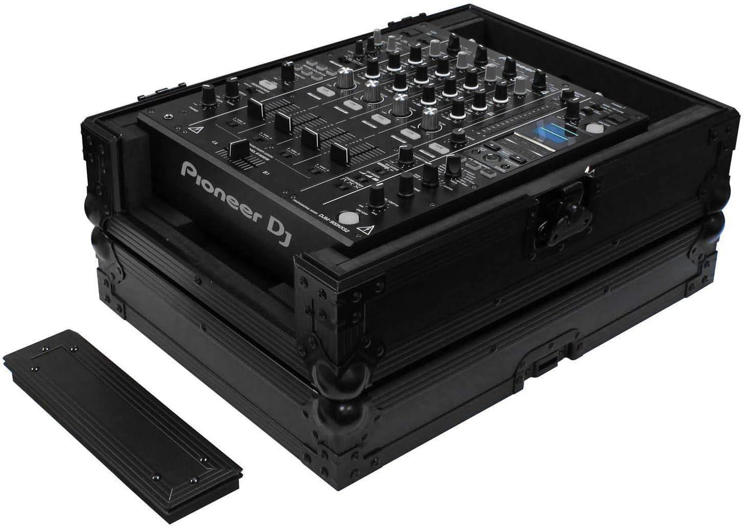 Odyssey Universal Black 12" Format DJ Mixer Flight Case with Extra Deep Rear Cable Compartment