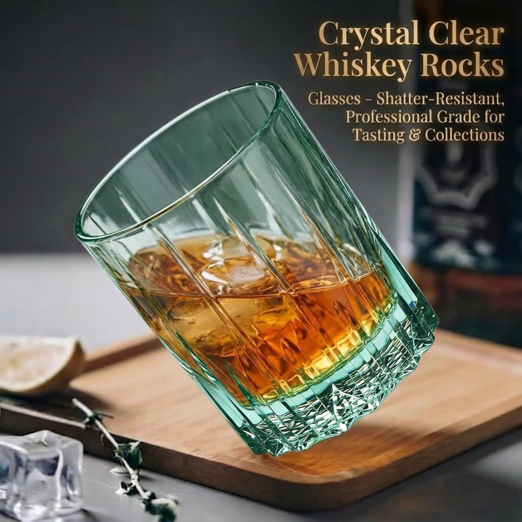 Crystal whiskey glasses,xm-green