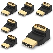VCE 270 Degree HDMI Adapter 6-Pack, 3D&4K Supported, for TV Stick HDTV PC