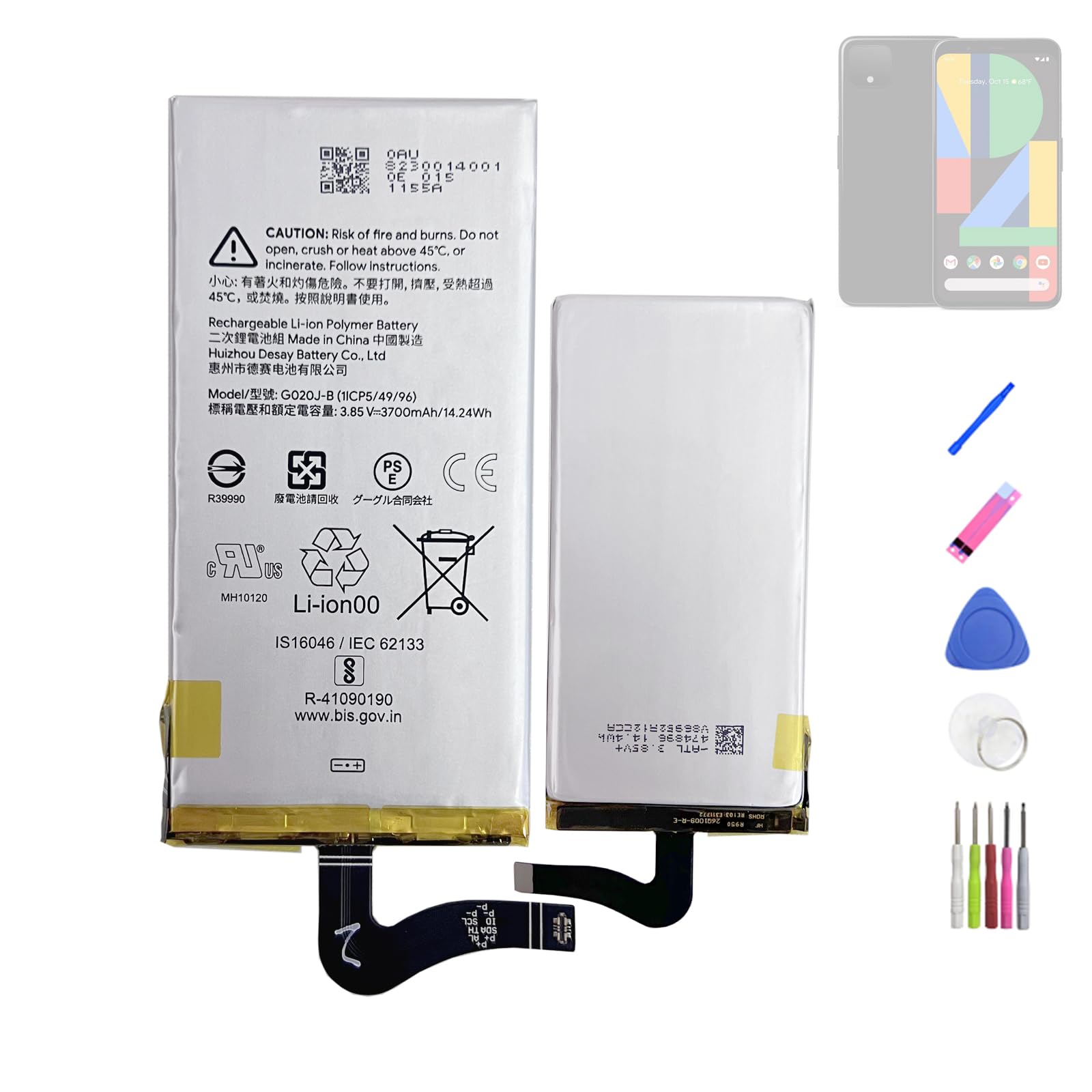 Google Pixel 4XL G020J-B 3700mAh Replacement Li-ion Battery – Battery World - Foto 5