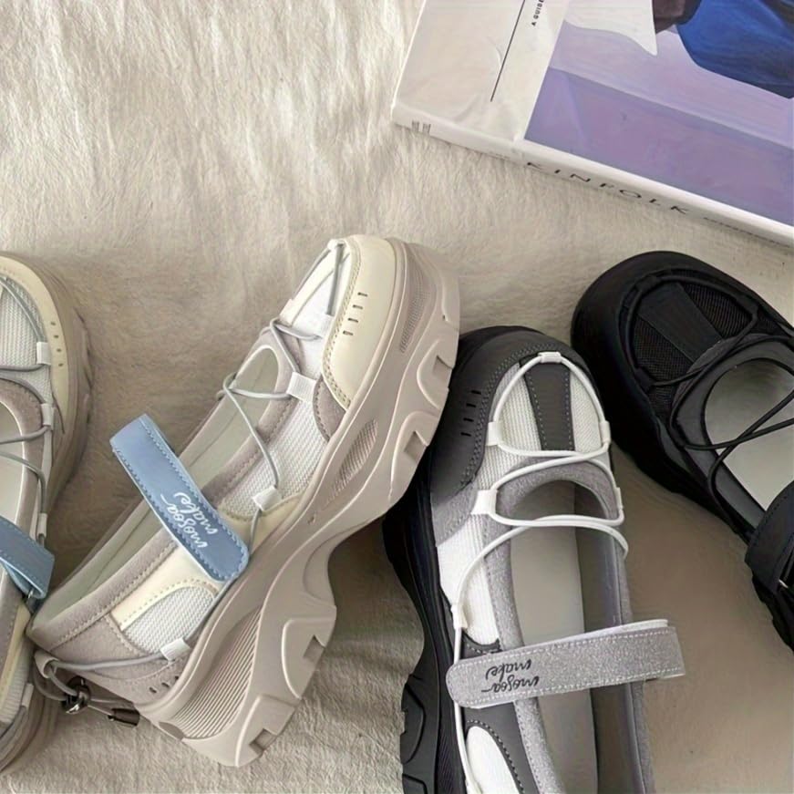 High-top Mary Jane stylish round-toe versatile casual comfortable women's sports shoes3