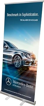 Signworld 33" Retractable Roll Up Banner Stand Display