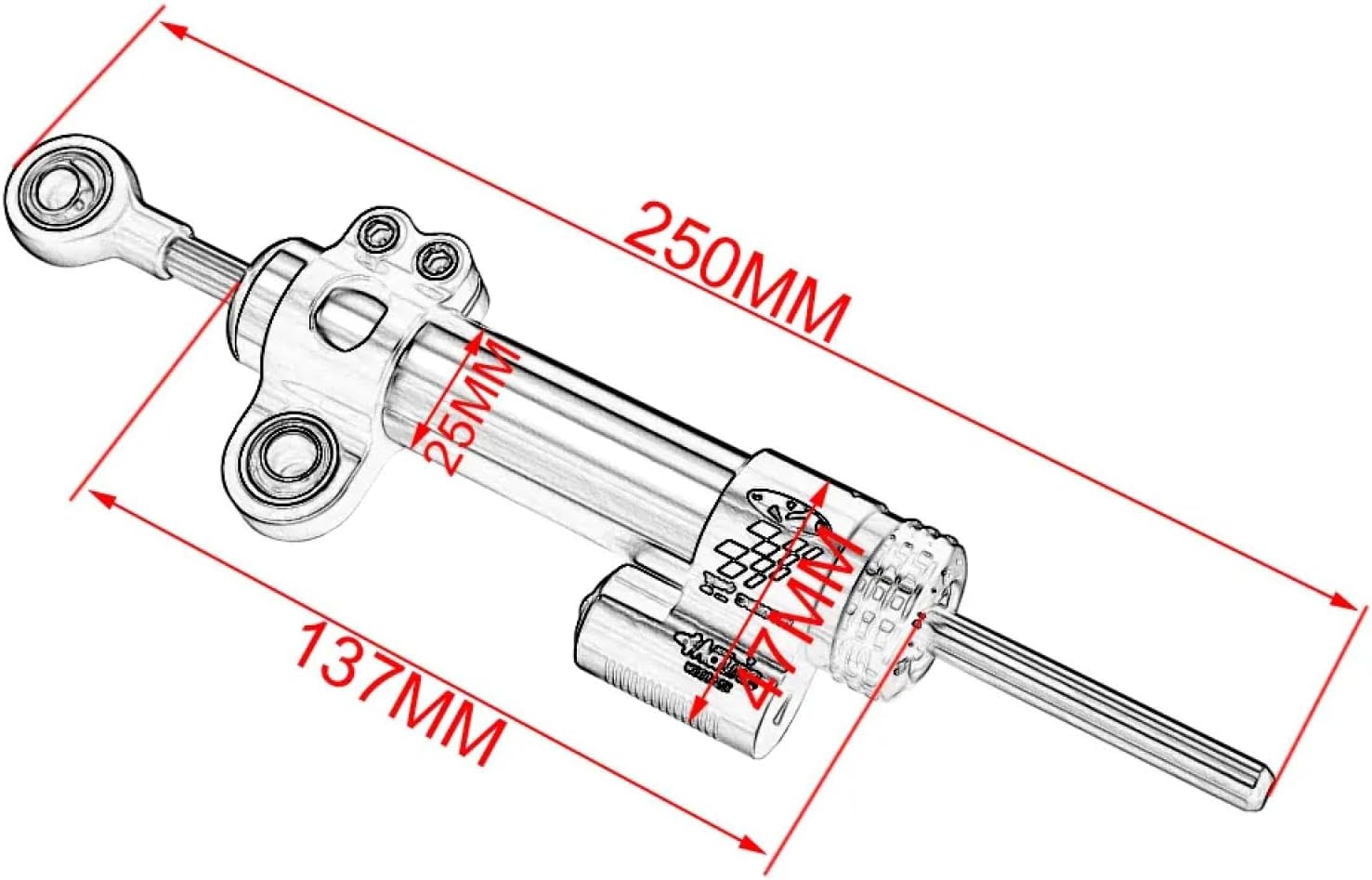 Motorcycle steering stabilizer For Y-amaha YZF R6 2006-2020 R1 2002-2016 Motorcycle CNC Damper Steering StabilizerLinear Reversed Safety Control with Bracket