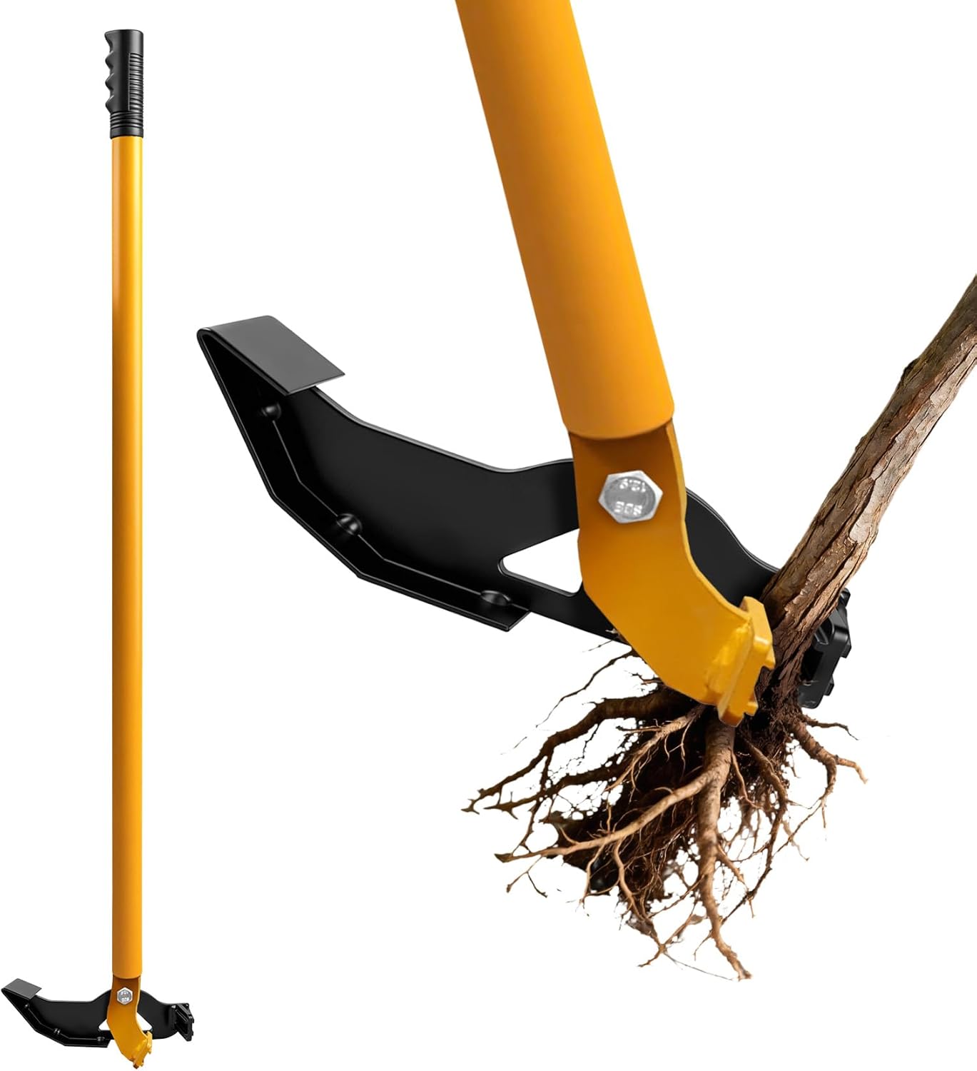Sapling Puller for 1/4" to 2" Woody Stems, Heavy Duty Tree Puller&Brush Puller, High-Leverage Shrub Remover Tool, Buckthorn Puller for Invasive Plant Eradication, Small Tree Puller for Vines & Thorns