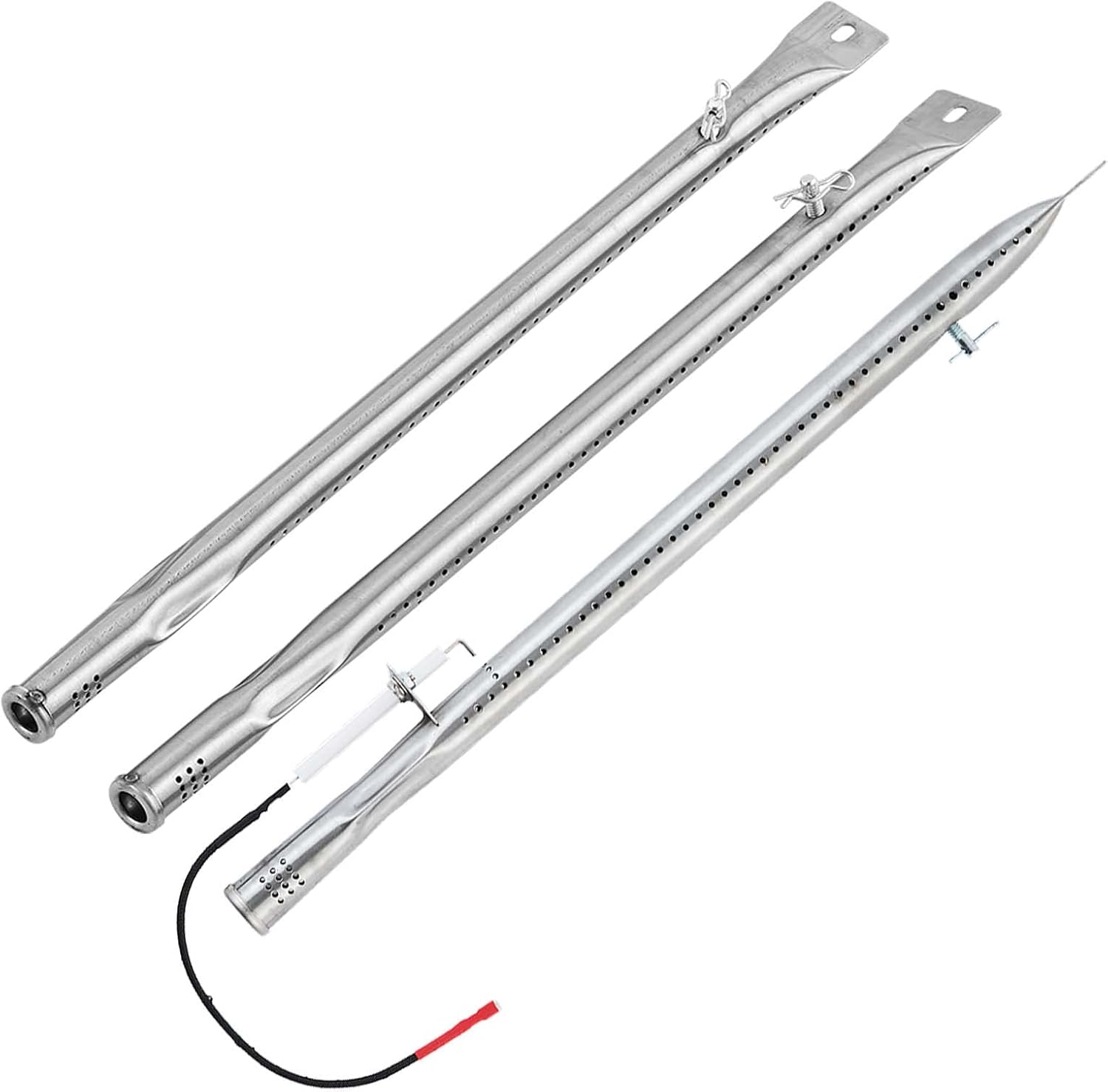 TC3718-25 TC3718-26 TC3718-27 Grill Replacement Parts for Smoke Hollow Grill Parts Heat Tent Grill Burner with Ignition Wire Crossover Tube TC3718SB TC3718 CMB37181 Heat Plates 3 Burner Grill Parts