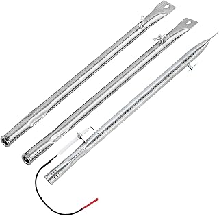 TC3718-25 TC3718-26 SH19033319 Grill Burner with Ignition Wire Replacement Parts for Smoke Hollow Grill Parts TC3718SB TC3718 CMB37181 Burner Tube with Igniter electrode Grill Accessories 3 Pieces