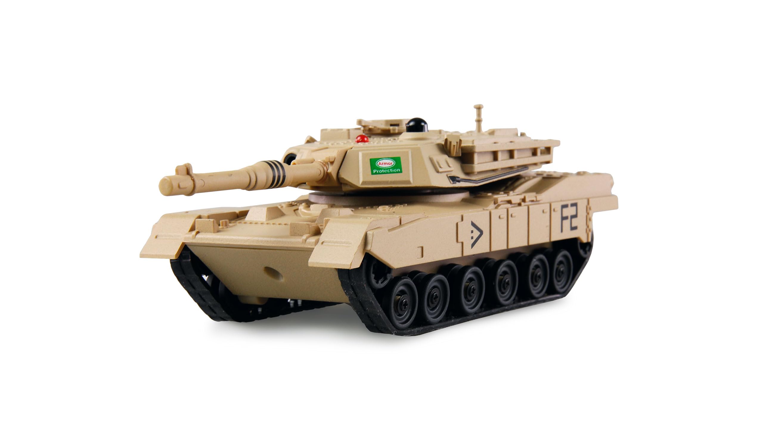 RC Abrams mini czołg zdalnie sterowany z funkcją IR-Battle 1:72 RTR dla dzieci od 8 lat, piaskowy brąz