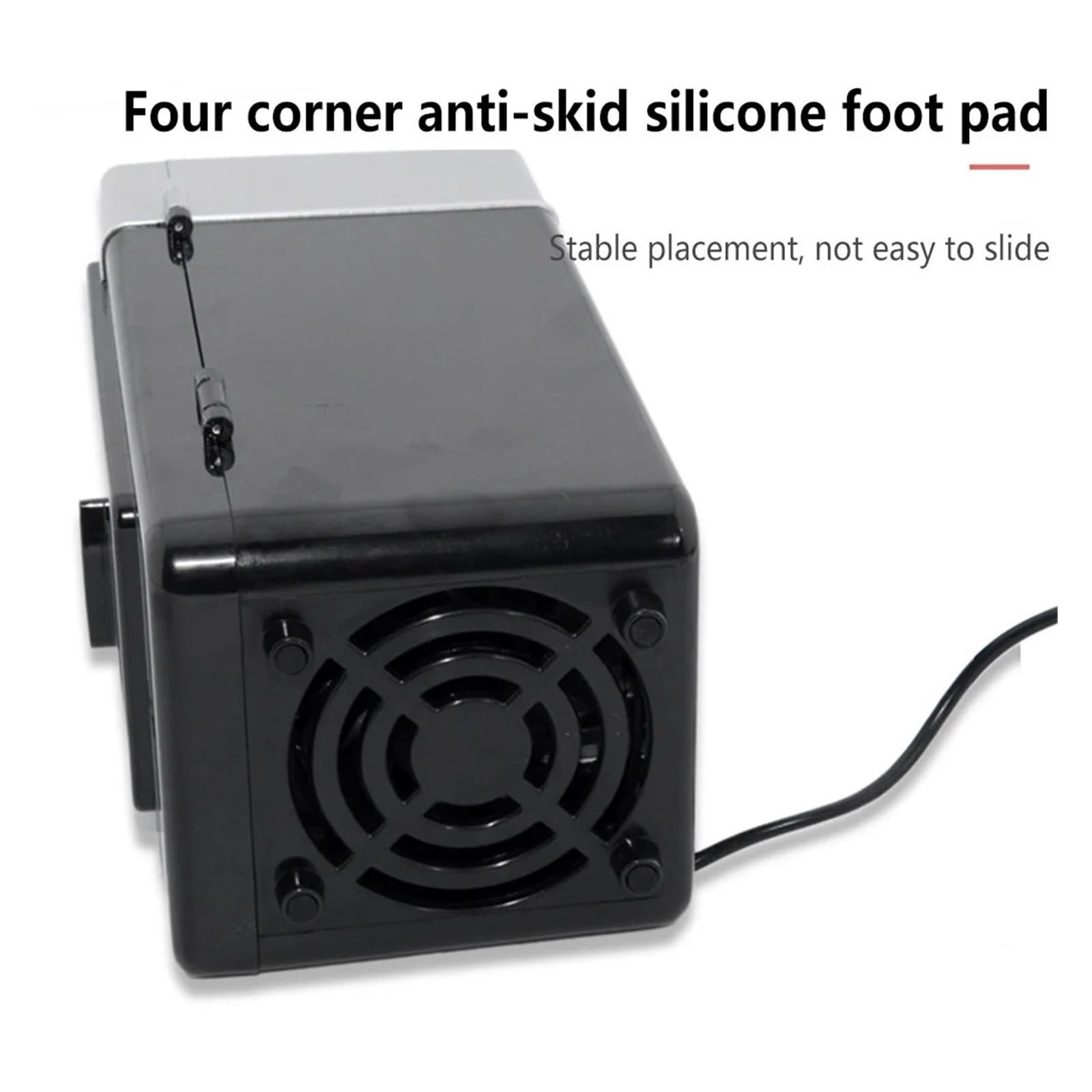 Mini refrigerador for automóvil, Calentador de Agua for vehículo, refrigeración, Modos duales, Mini refrigerador, Viajes, Picnic, USB, latas de Bebidas, hielera(Black)